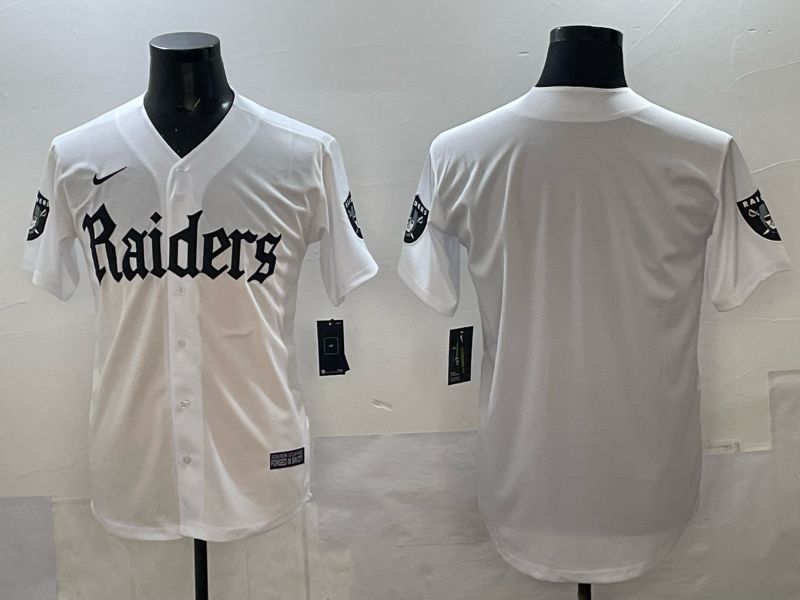 Men 2025 Oakland Raiders Blank white 6th generation Joint Name Nike Limited NFL Jersey style 01->oakland raiders->NFL Jersey